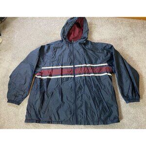Vintage Croft & Barrow Navy & Burgundy Windbreaker Tracksuit Pants & Jacket